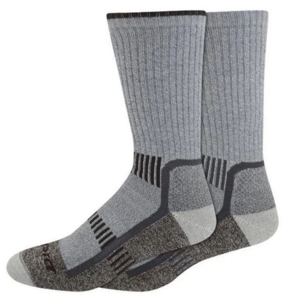 Dickies Men's Heavyweight Wool-Blend Thermal Crew Socks Light Grey New